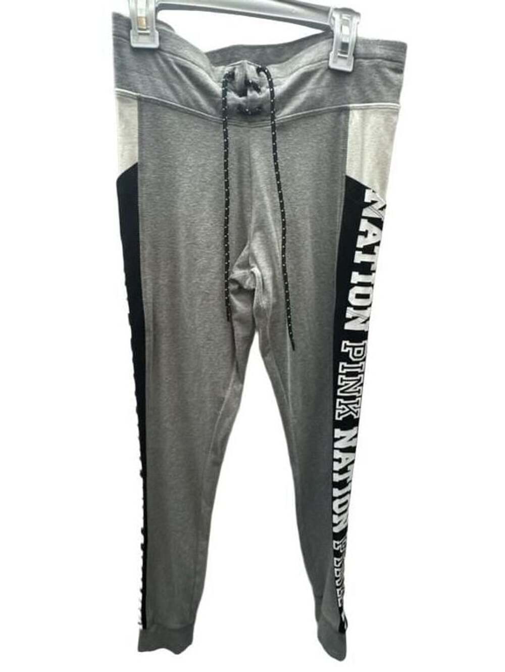 Pink Victoria's Secret Nation Logo Joggers Size Small Gray